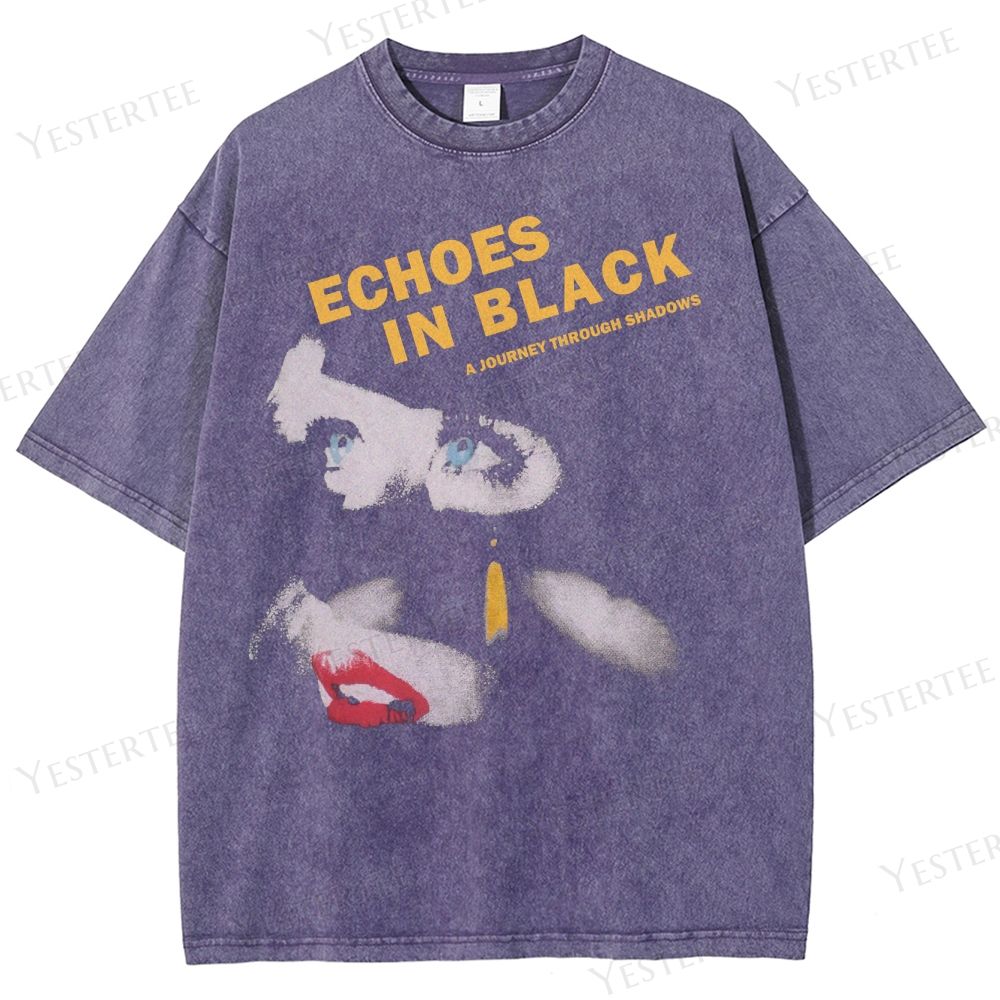 Abstract Face Washed T-Shirt 