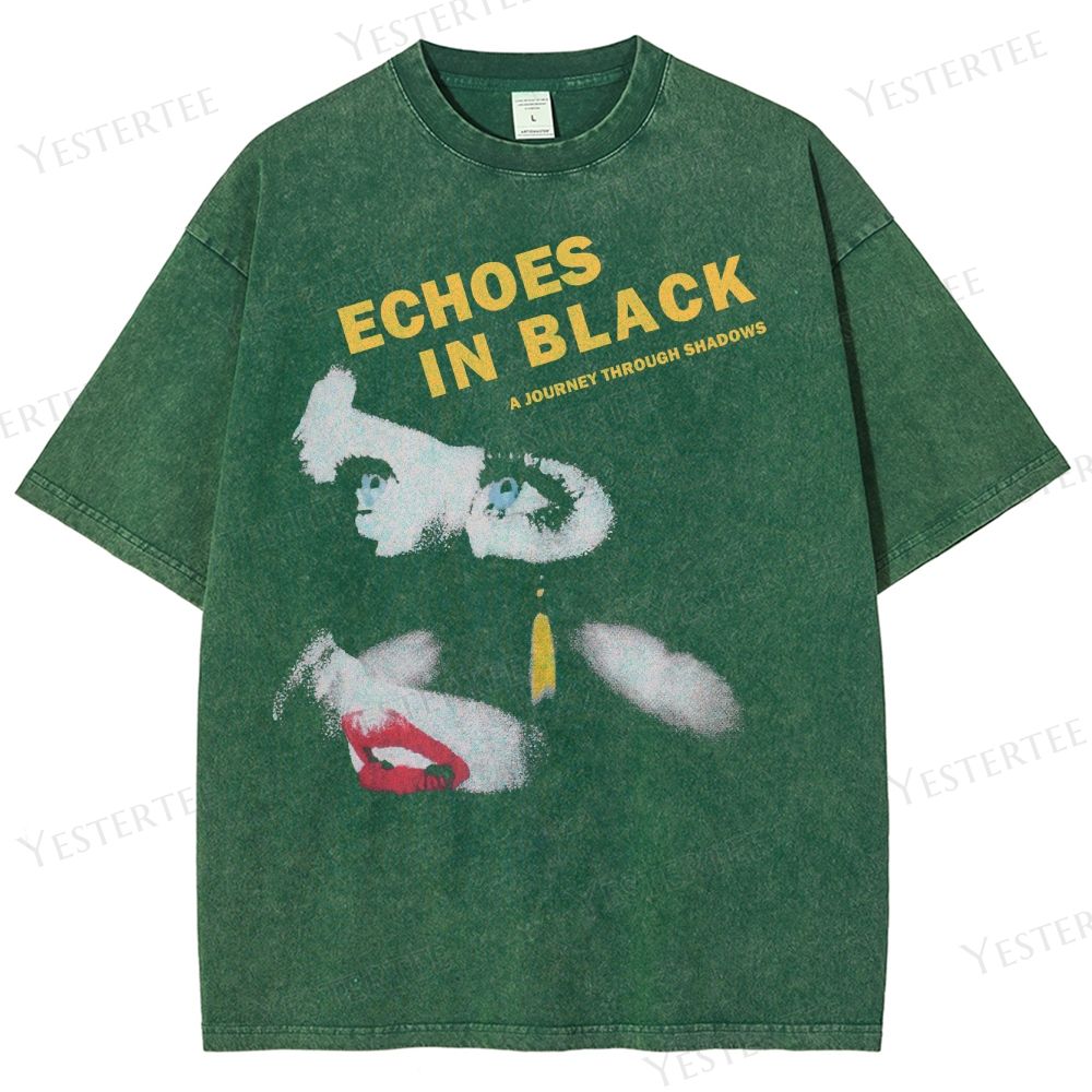 Abstract Face Washed T-Shirt 