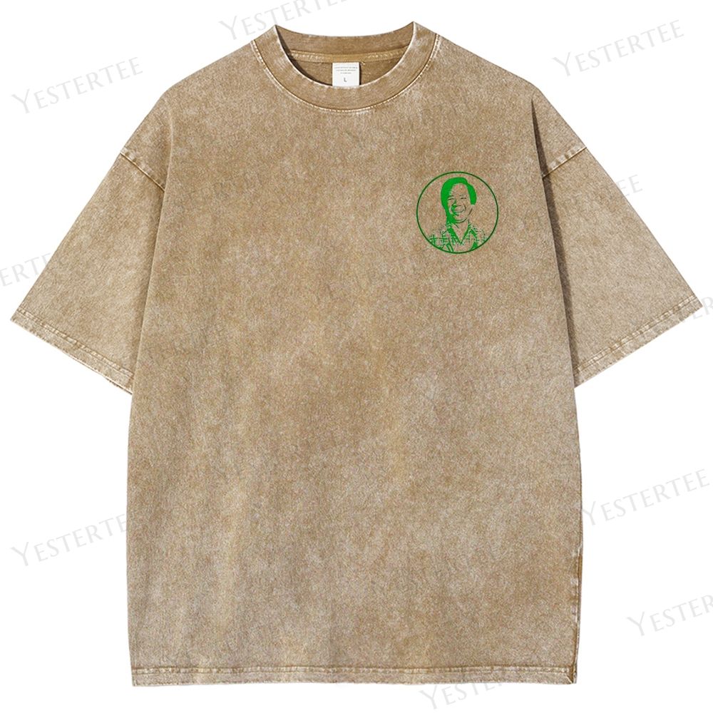 Retro Chinese Cuisine Restaurant Graphic Washed T-Shirt