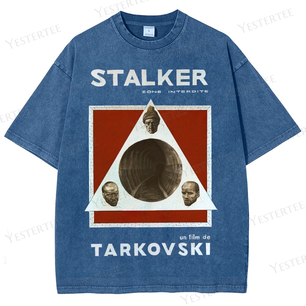 Retro Art-House Film Graphic Washed T-Shirt