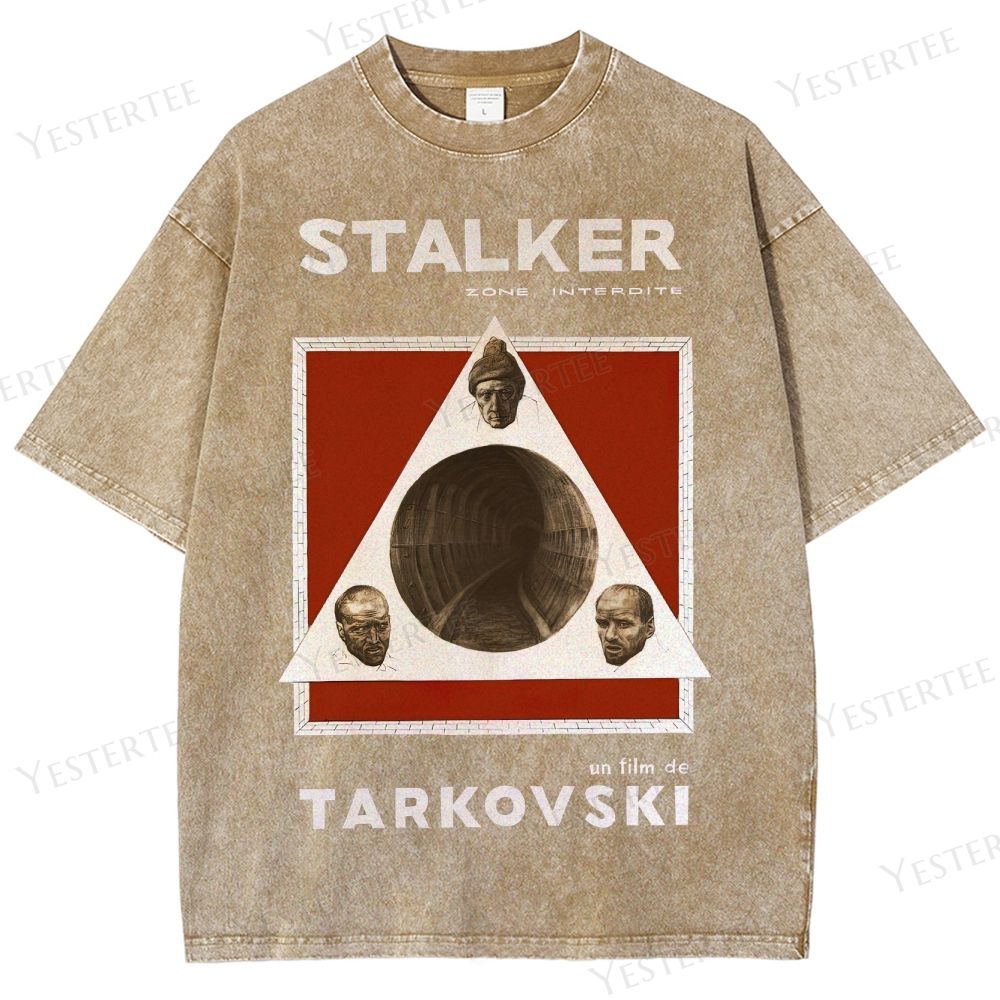 Retro Art-House Film Graphic Washed T-Shirt