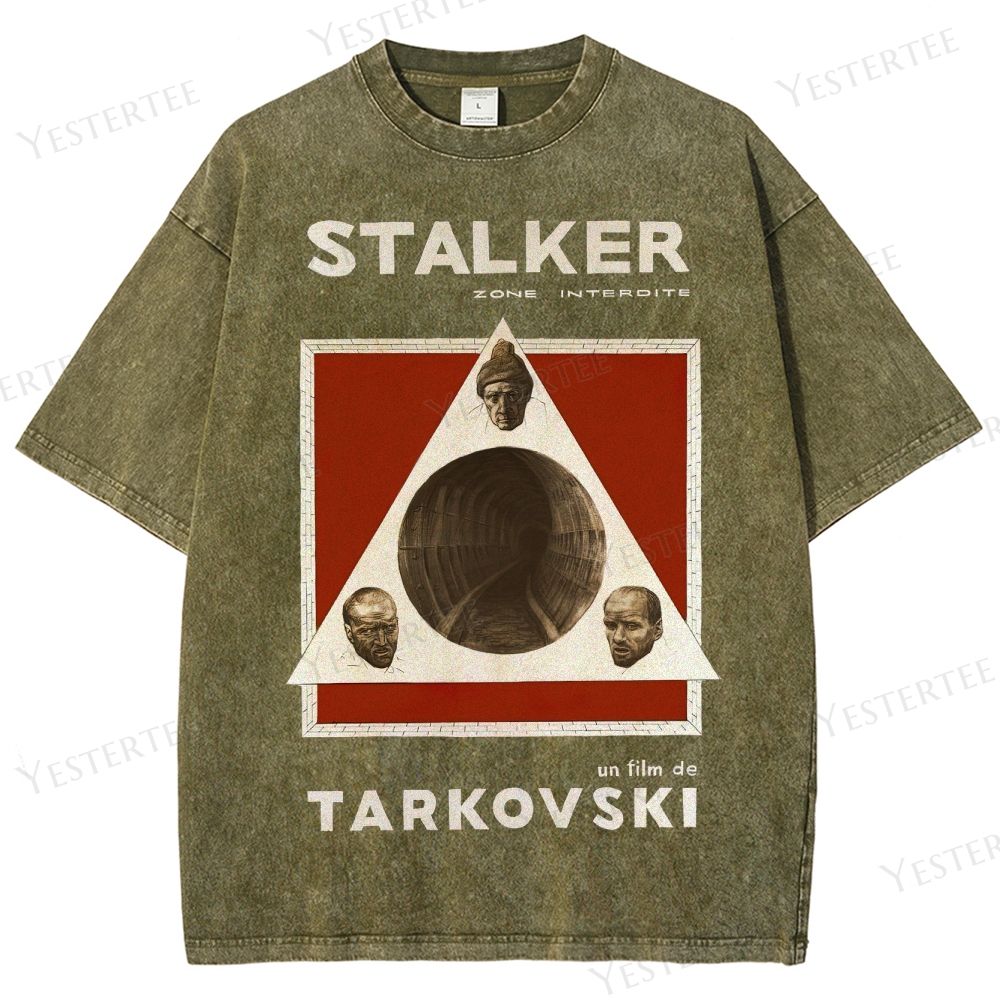 Retro Art-House Film Graphic Washed T-Shirt