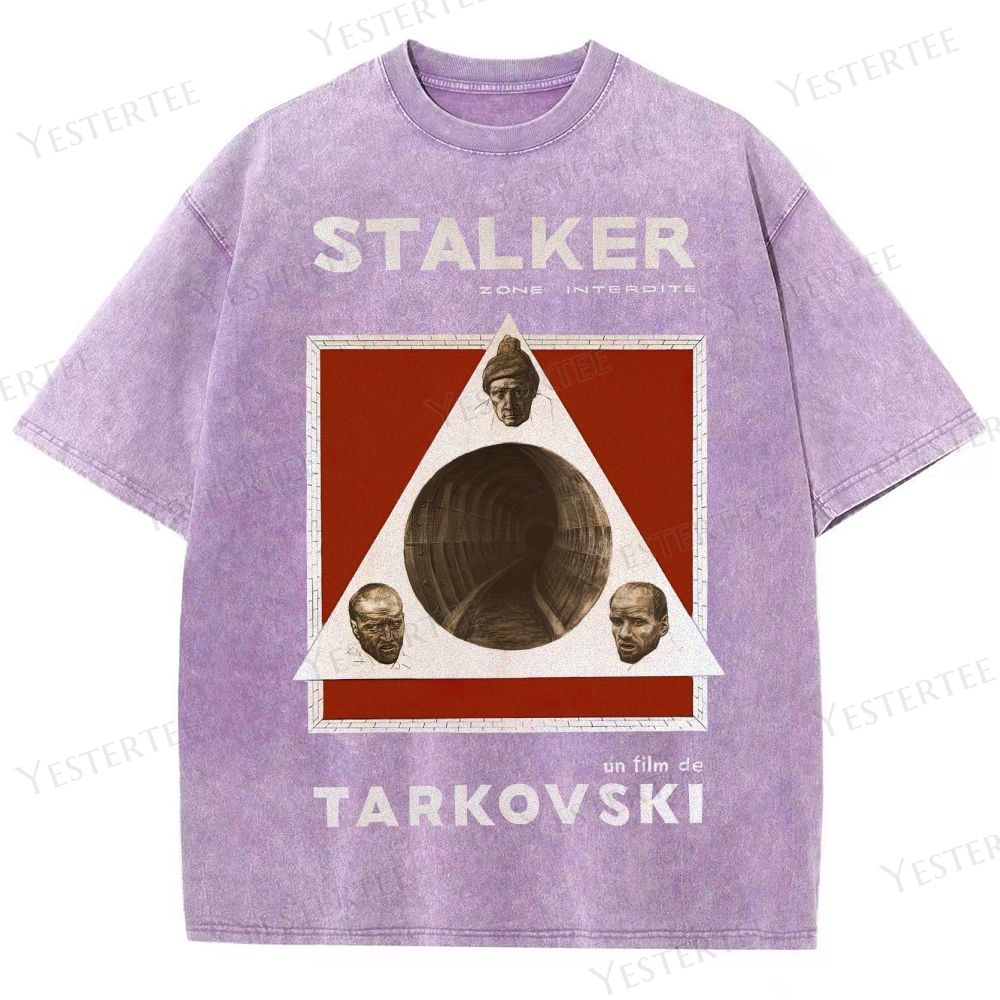 Retro Art-House Film Graphic Washed T-Shirt