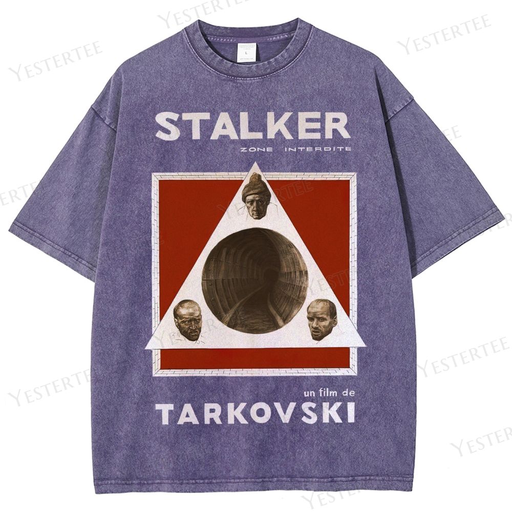 Retro Art-House Film Graphic Washed T-Shirt