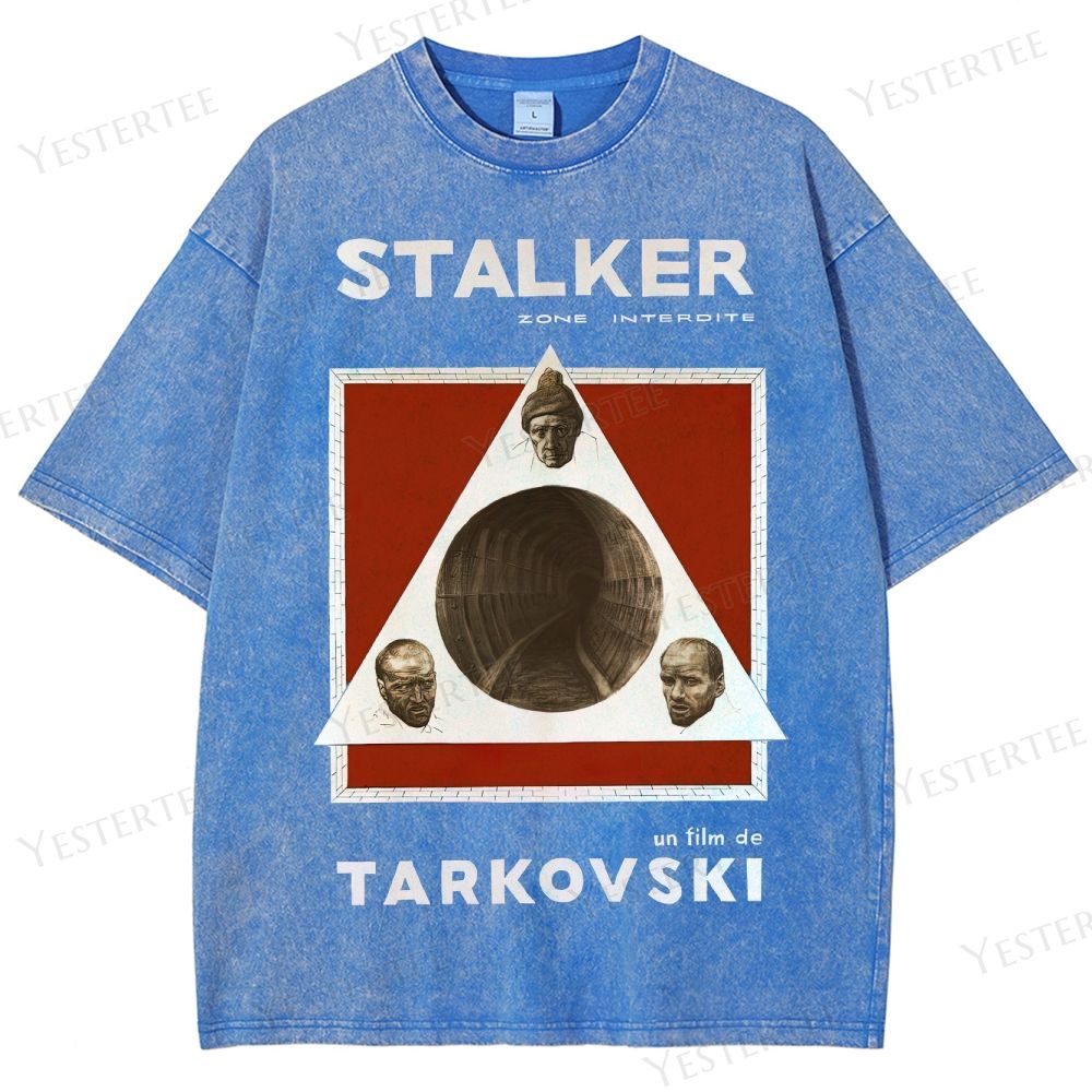 Retro Art-House Film Graphic Washed T-Shirt