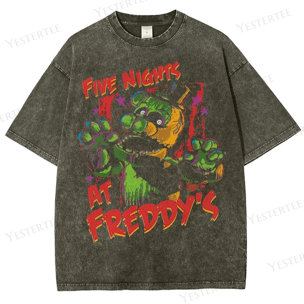 Retro Horror Animatronic Graphic Washed T-Shirt