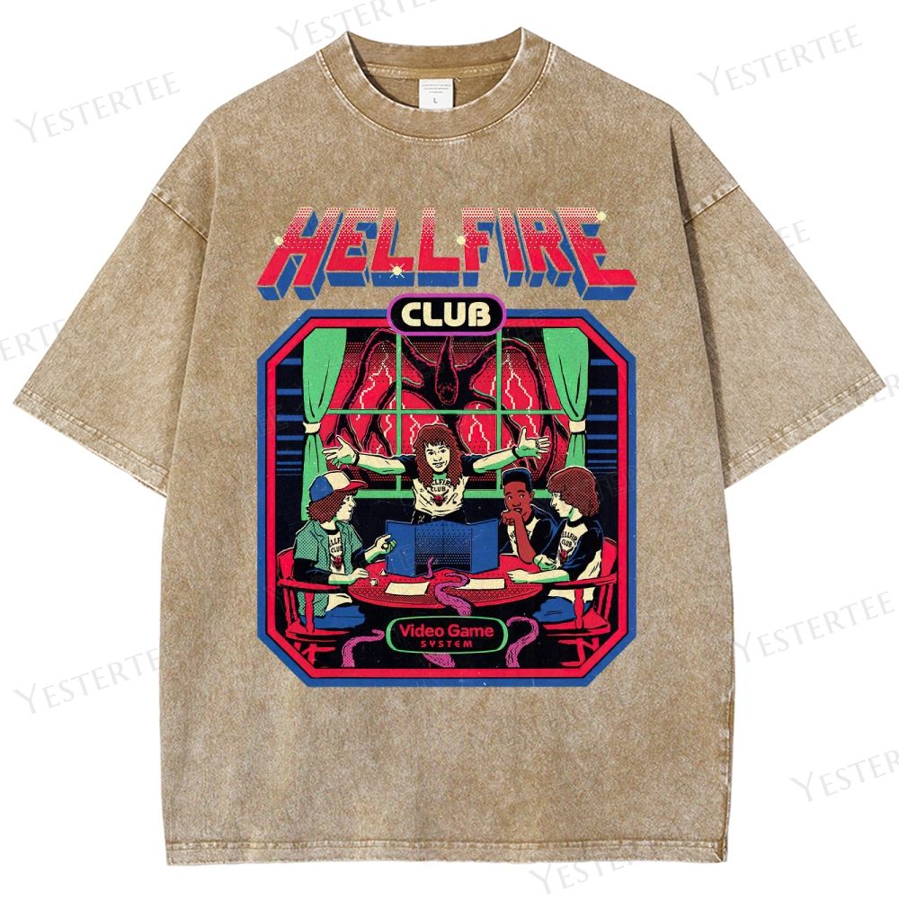Retro 80s Club Tabletop Graphic Washed T-Shirt