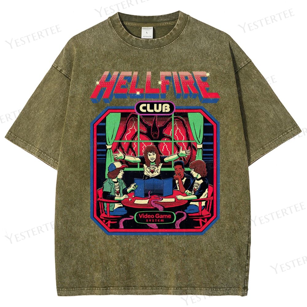 Retro 80s Club Tabletop Graphic Washed T-Shirt