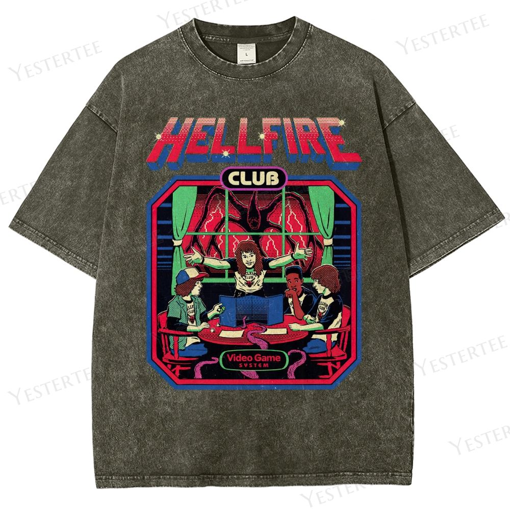 Retro 80s Club Tabletop Graphic Washed T-Shirt