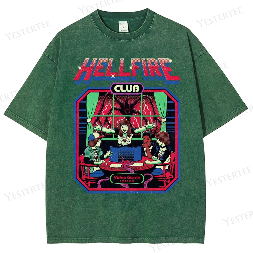 Retro 80s Club Tabletop Graphic Washed T-Shirt
