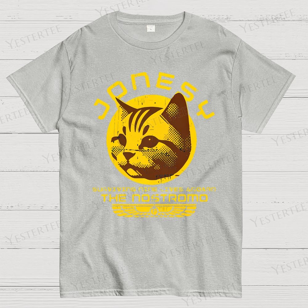 Retro Captain Whisker Cat Cotton T-shirt 