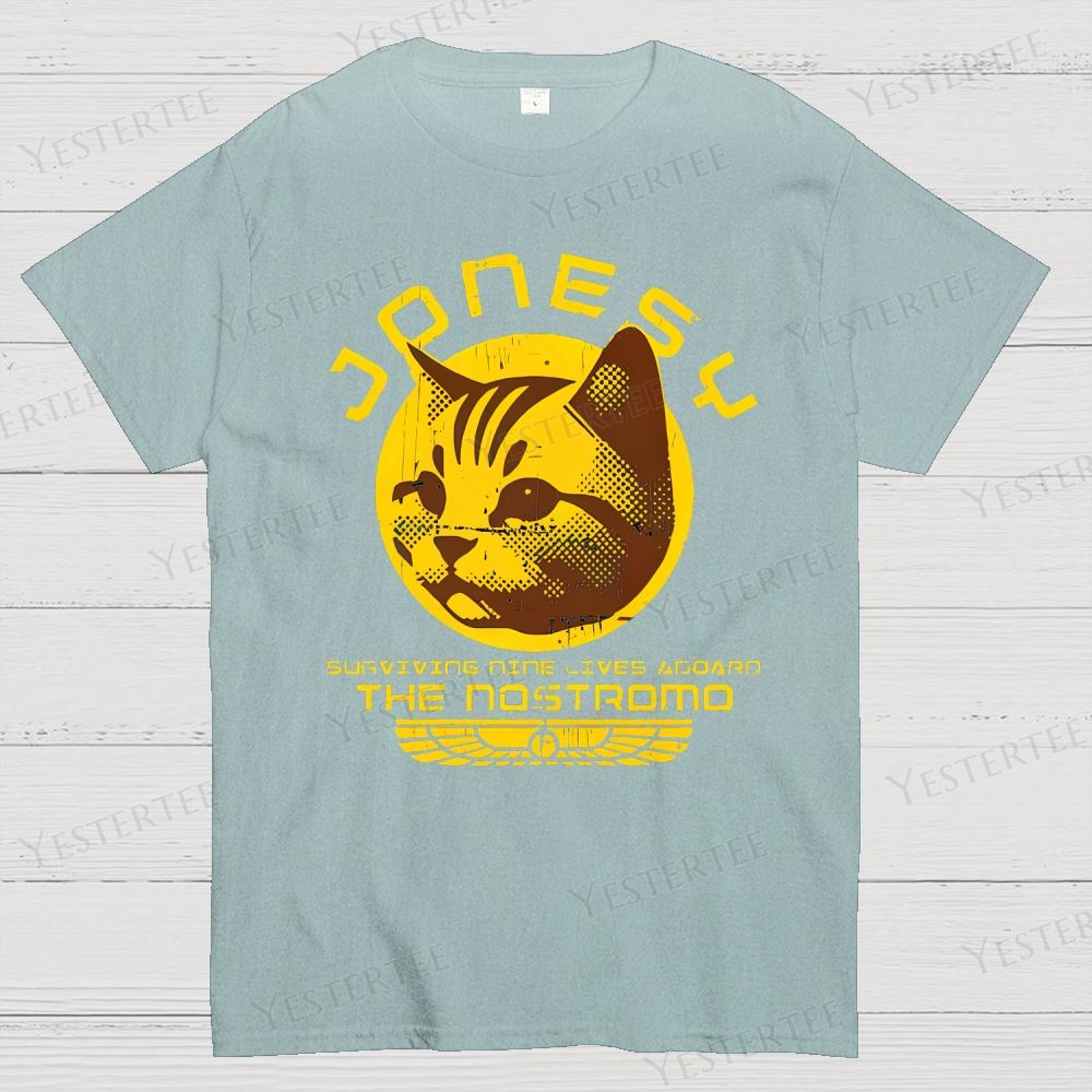 Retro Captain Whisker Cat Cotton T-shirt 