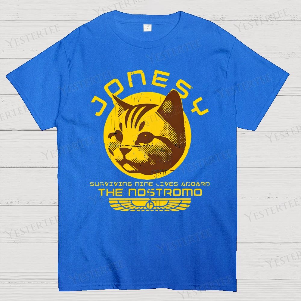 Retro Captain Whisker Cat Cotton T-shirt 