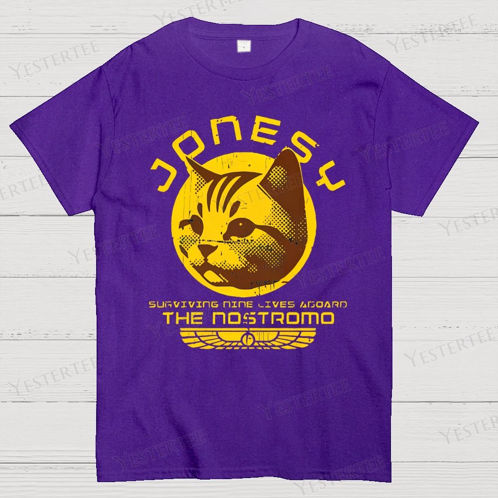 Retro Captain Whisker Cat Cotton T-shirt 