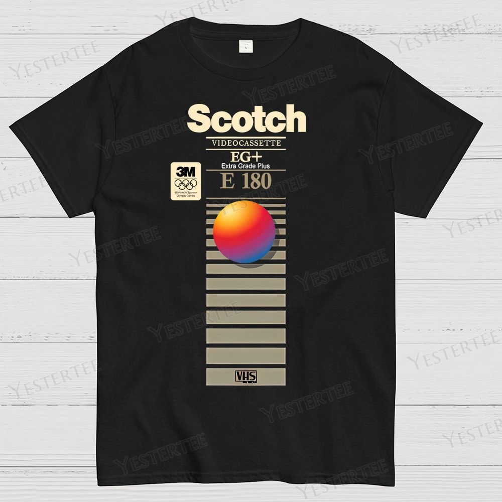 Fictional Cassette Tape Packaging Cotton T-shirt 