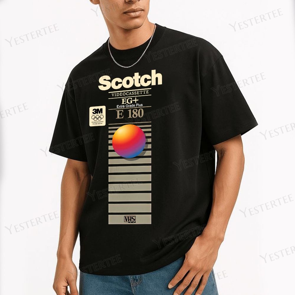 Fictional Cassette Tape Packaging Cotton T-shirt 
