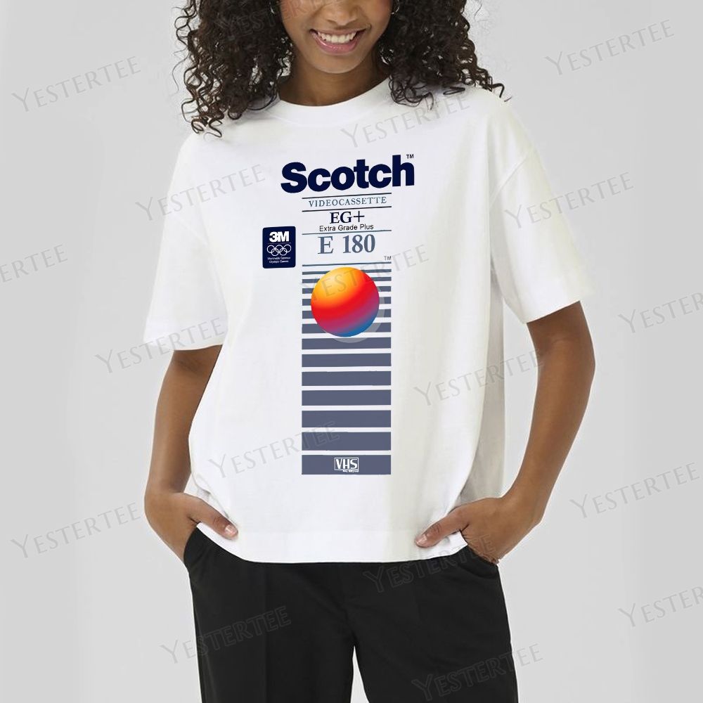 Fictional Cassette Tape Packaging Cotton T-shirt 