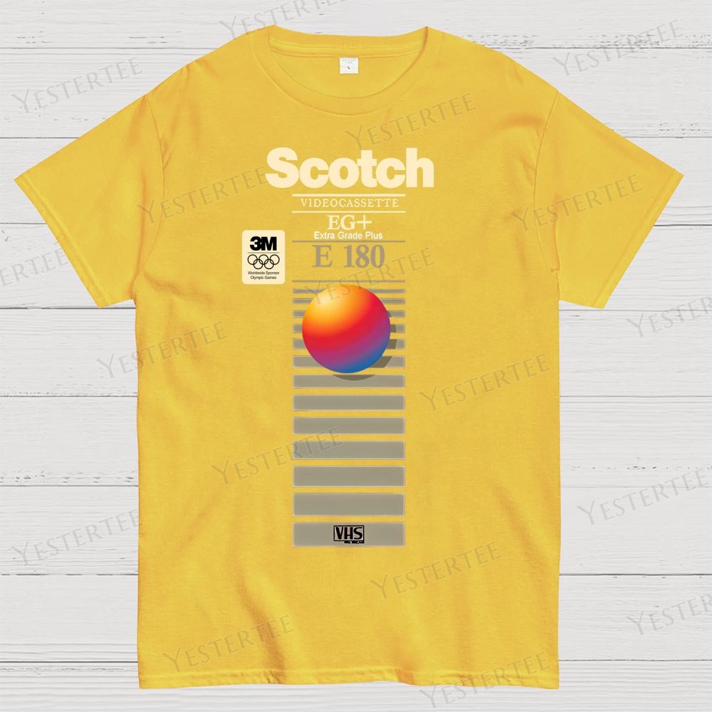 Fictional Cassette Tape Packaging Cotton T-shirt 