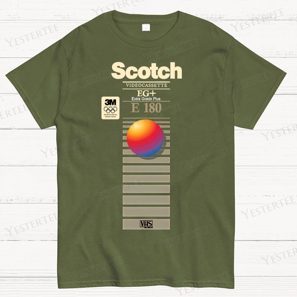 Fictional Cassette Tape Packaging Cotton T-shirt 