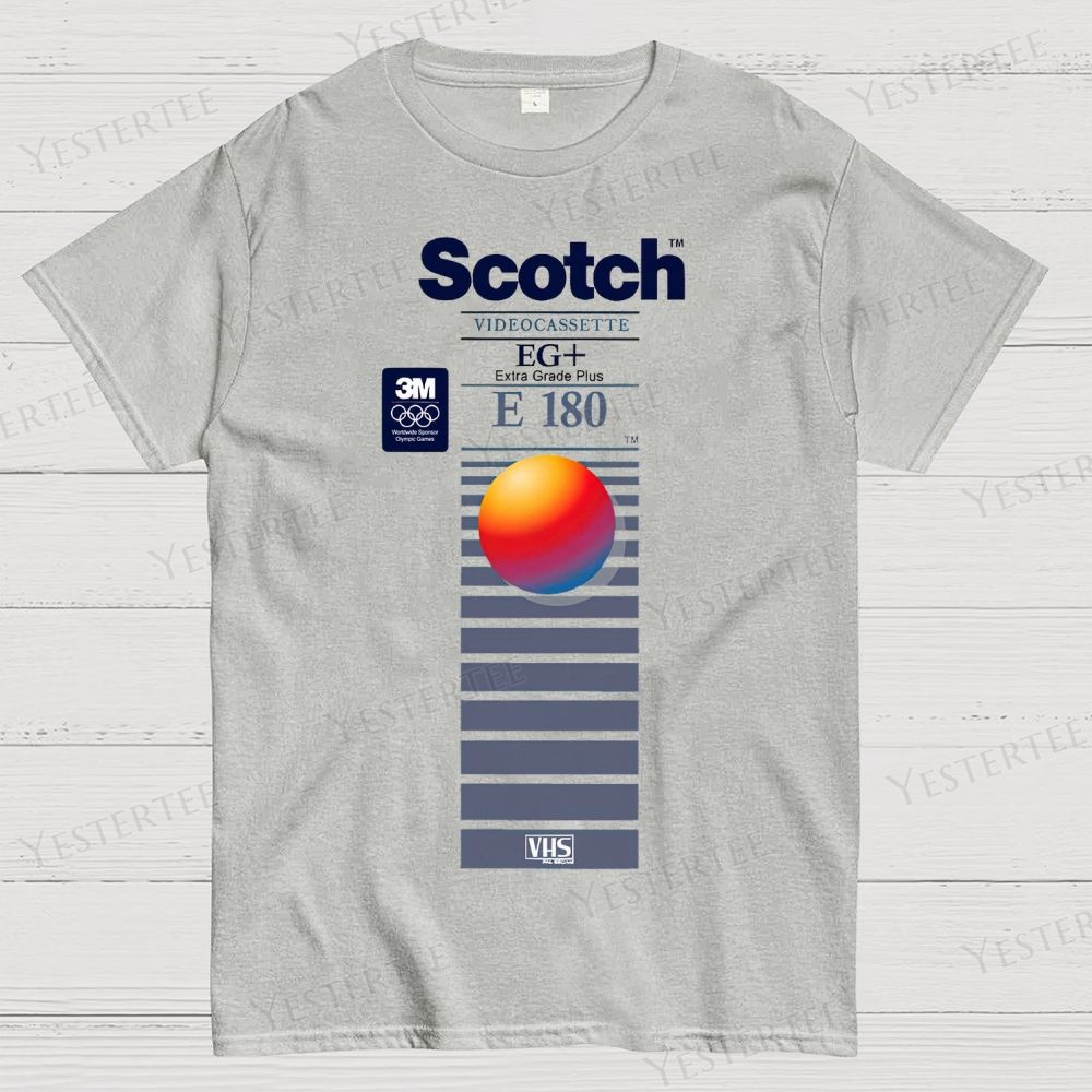 Fictional Cassette Tape Packaging Cotton T-shirt 