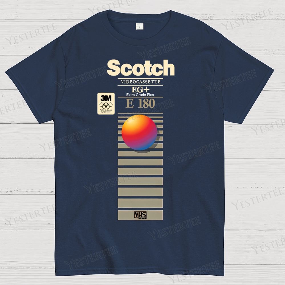 Fictional Cassette Tape Packaging Cotton T-shirt 
