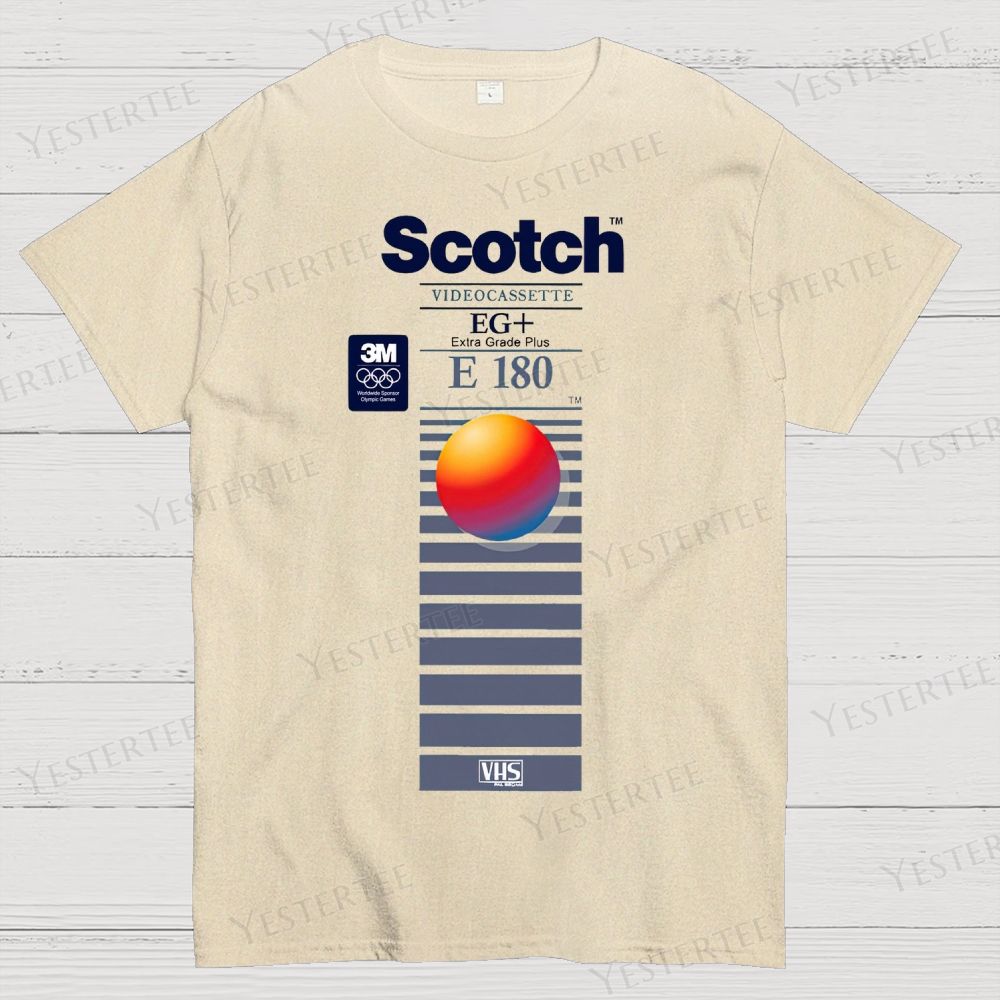 Fictional Cassette Tape Packaging Cotton T-shirt 