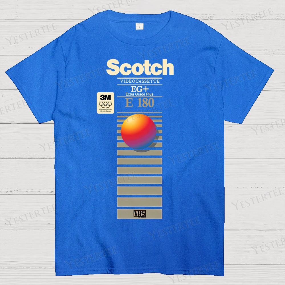 Fictional Cassette Tape Packaging Cotton T-shirt 