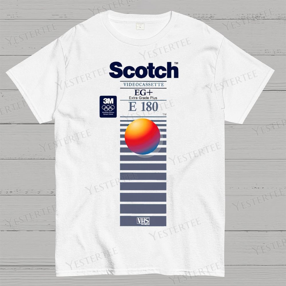 Fictional Cassette Tape Packaging Cotton T-shirt 