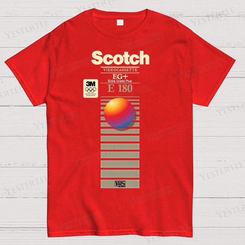 Fictional Cassette Tape Packaging Cotton T-shirt 