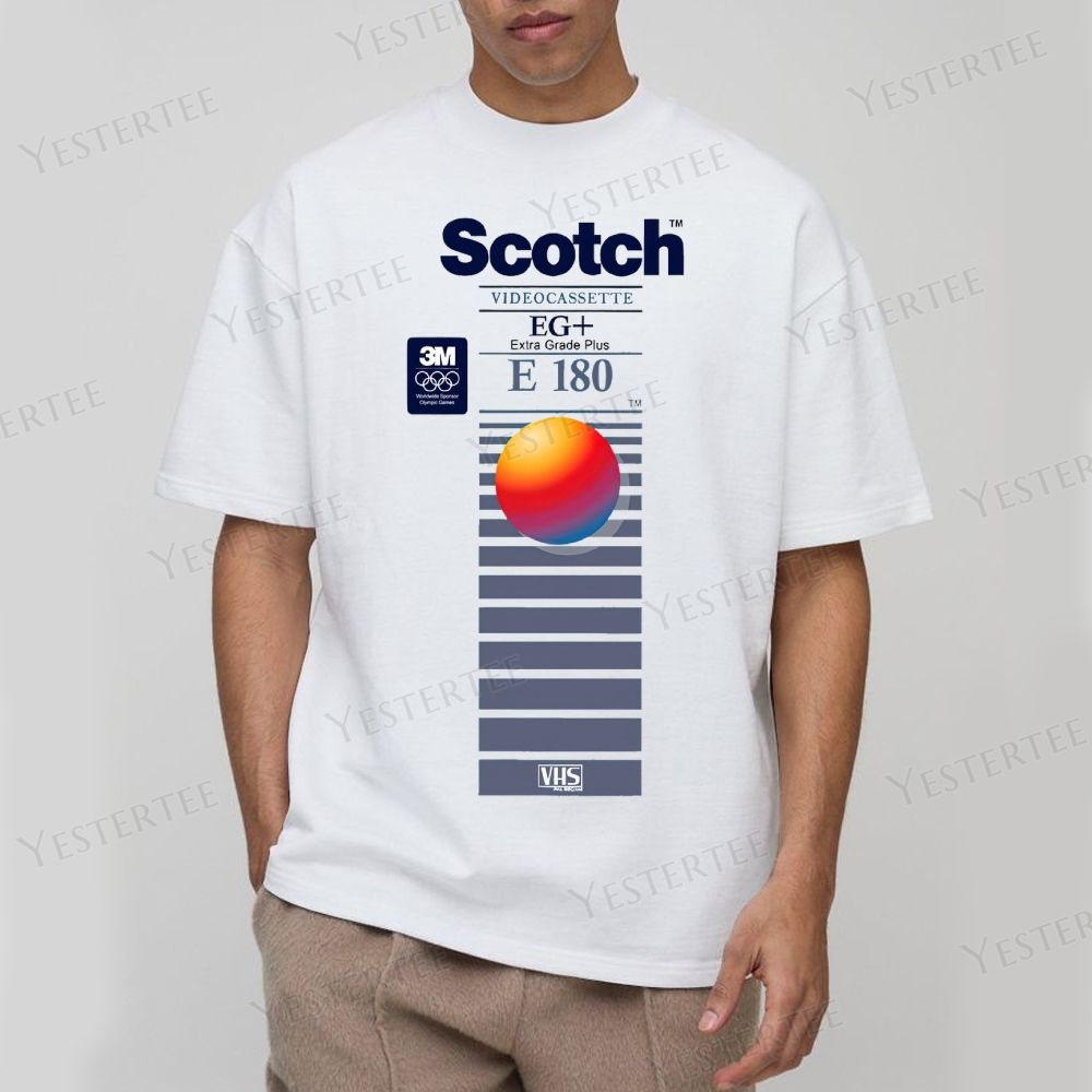 Fictional Cassette Tape Packaging Cotton T-shirt 