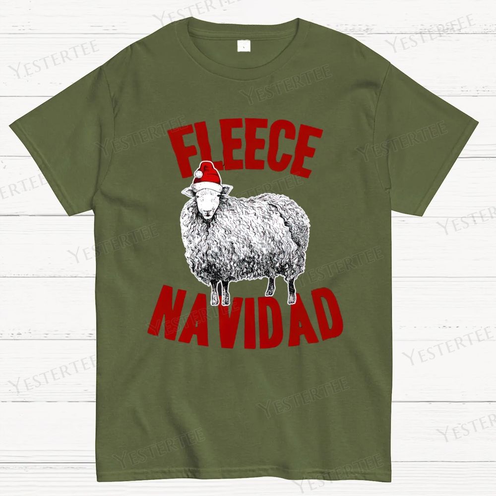 Christmas Funny Sheep Cotton T-shirt 