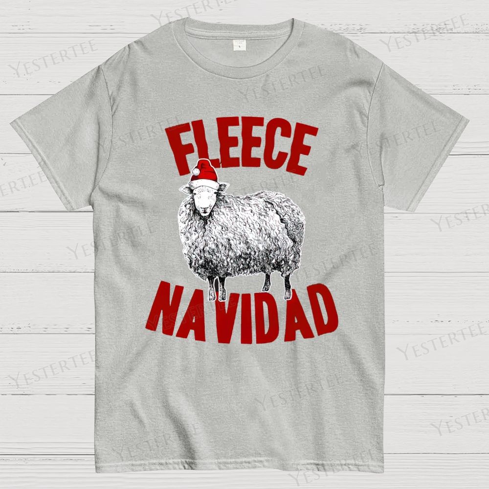 Christmas Funny Sheep Cotton T-shirt 