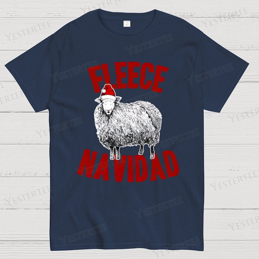 Christmas Funny Sheep Cotton T-shirt 