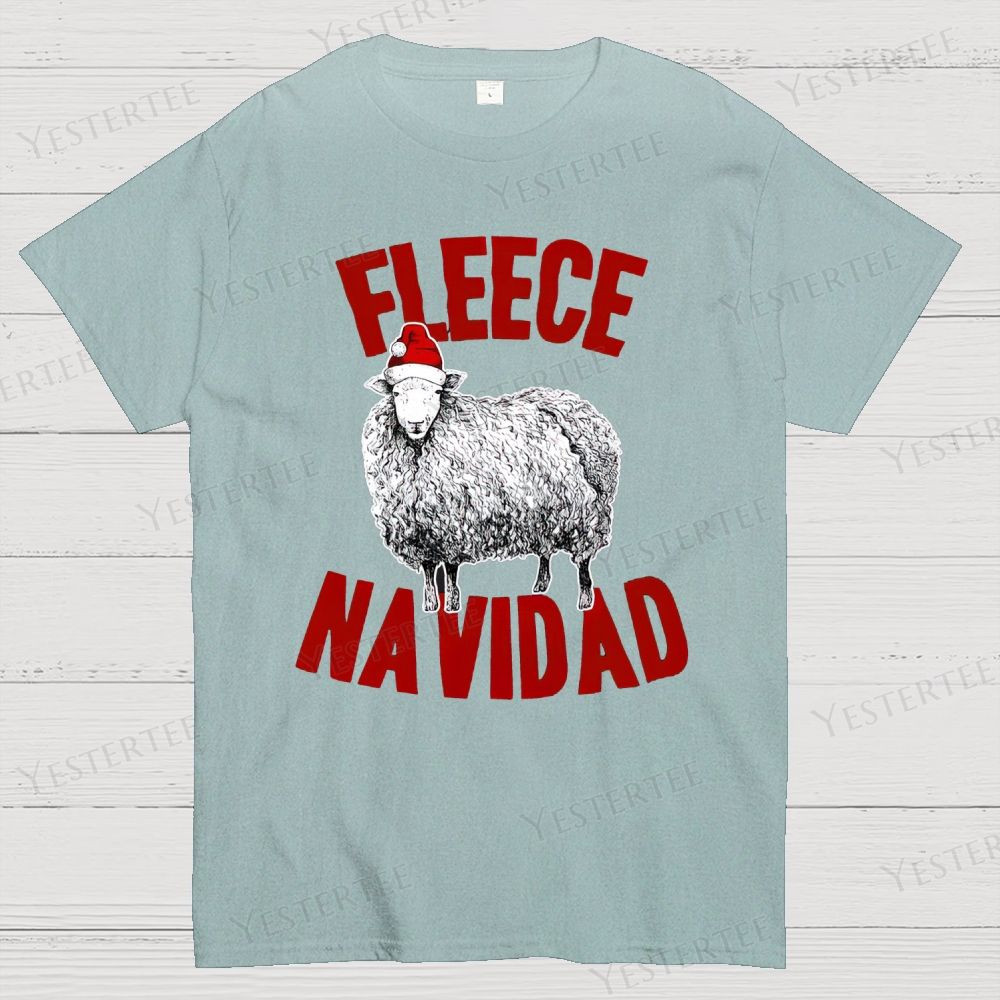 Christmas Funny Sheep Cotton T-shirt 