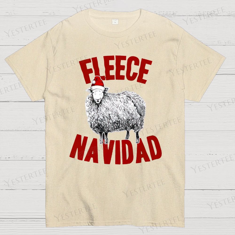 Christmas Funny Sheep Cotton T-shirt 