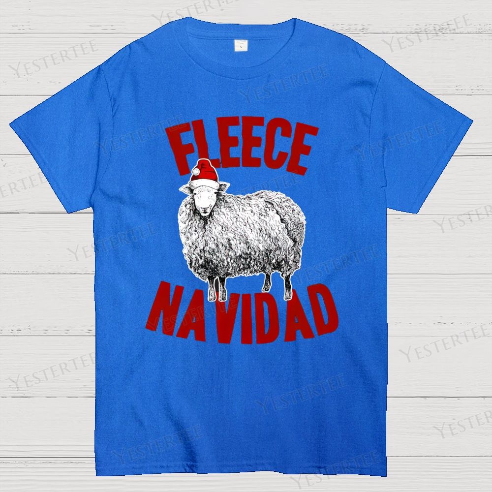 Christmas Funny Sheep Cotton T-shirt 