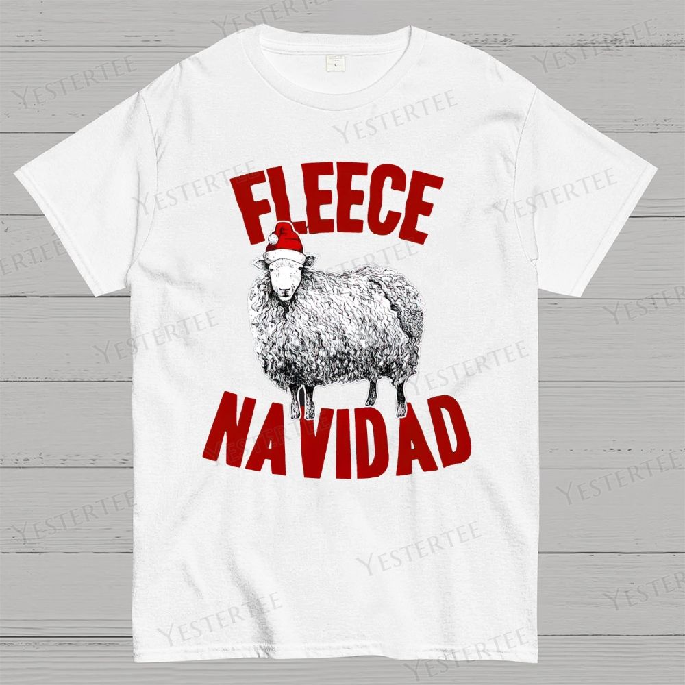 Christmas Funny Sheep Cotton T-shirt 