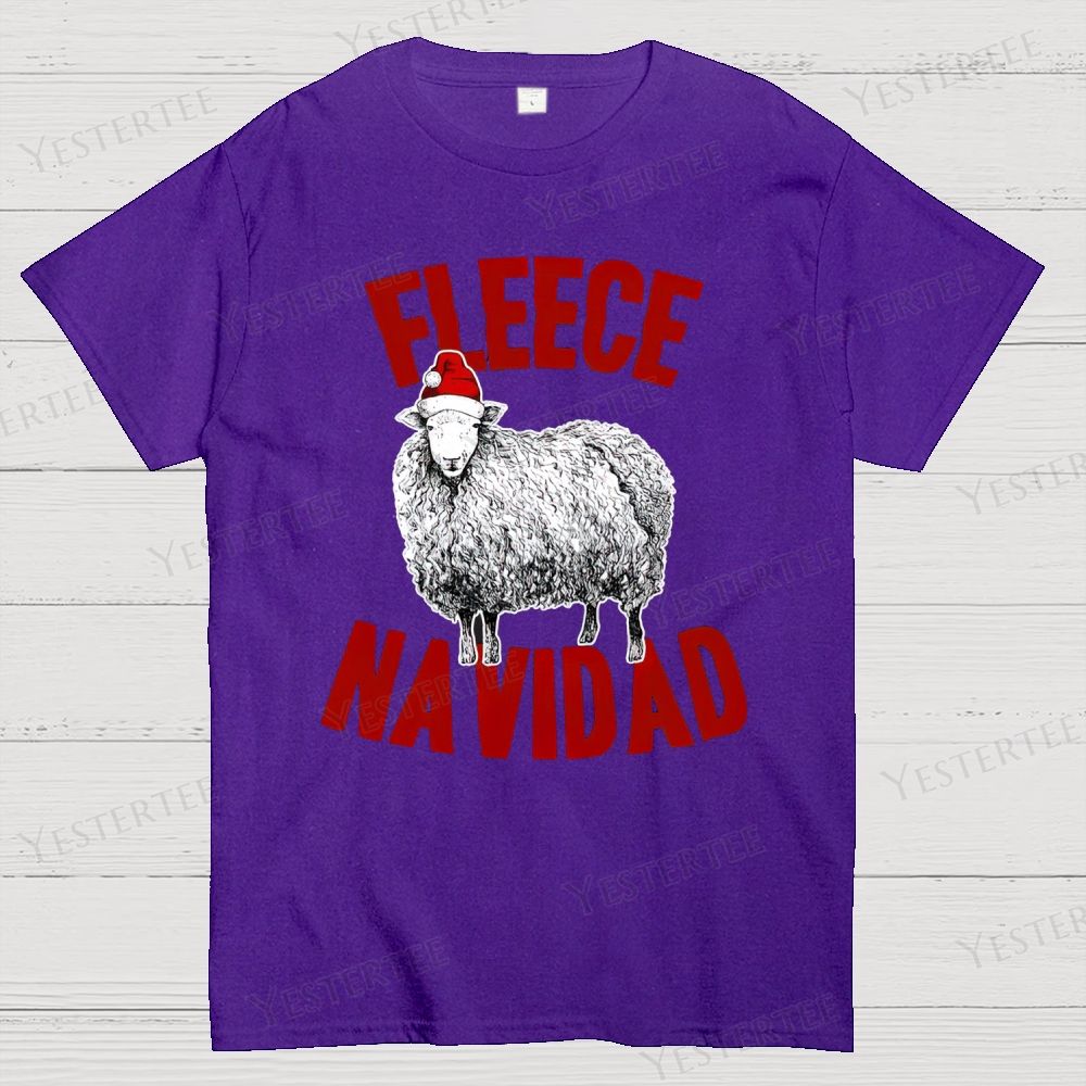 Christmas Funny Sheep Cotton T-shirt 