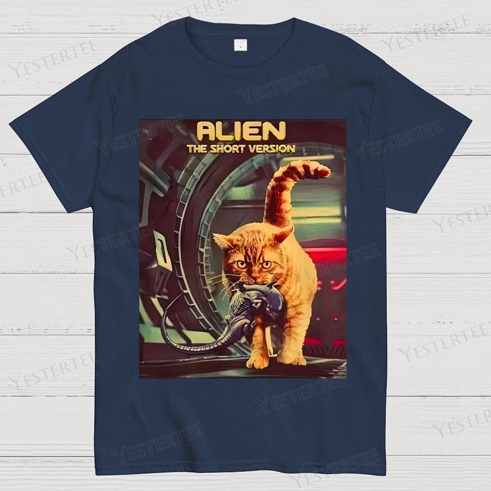 Sci-Fi Cosmic Cat Cotton T-shirt 