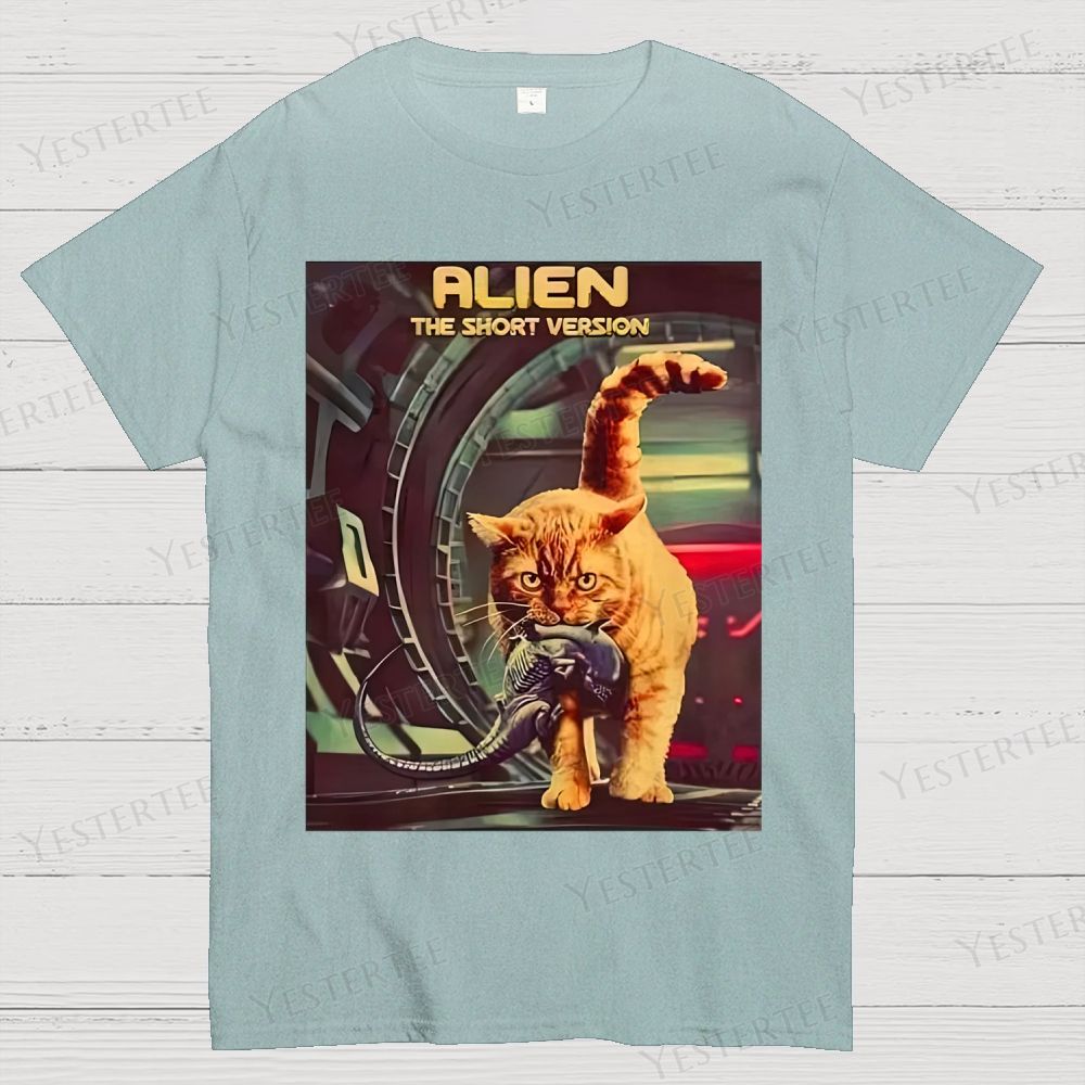 Sci-Fi Cosmic Cat Cotton T-shirt 