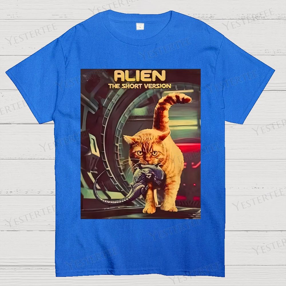 Sci-Fi Cosmic Cat Cotton T-shirt 