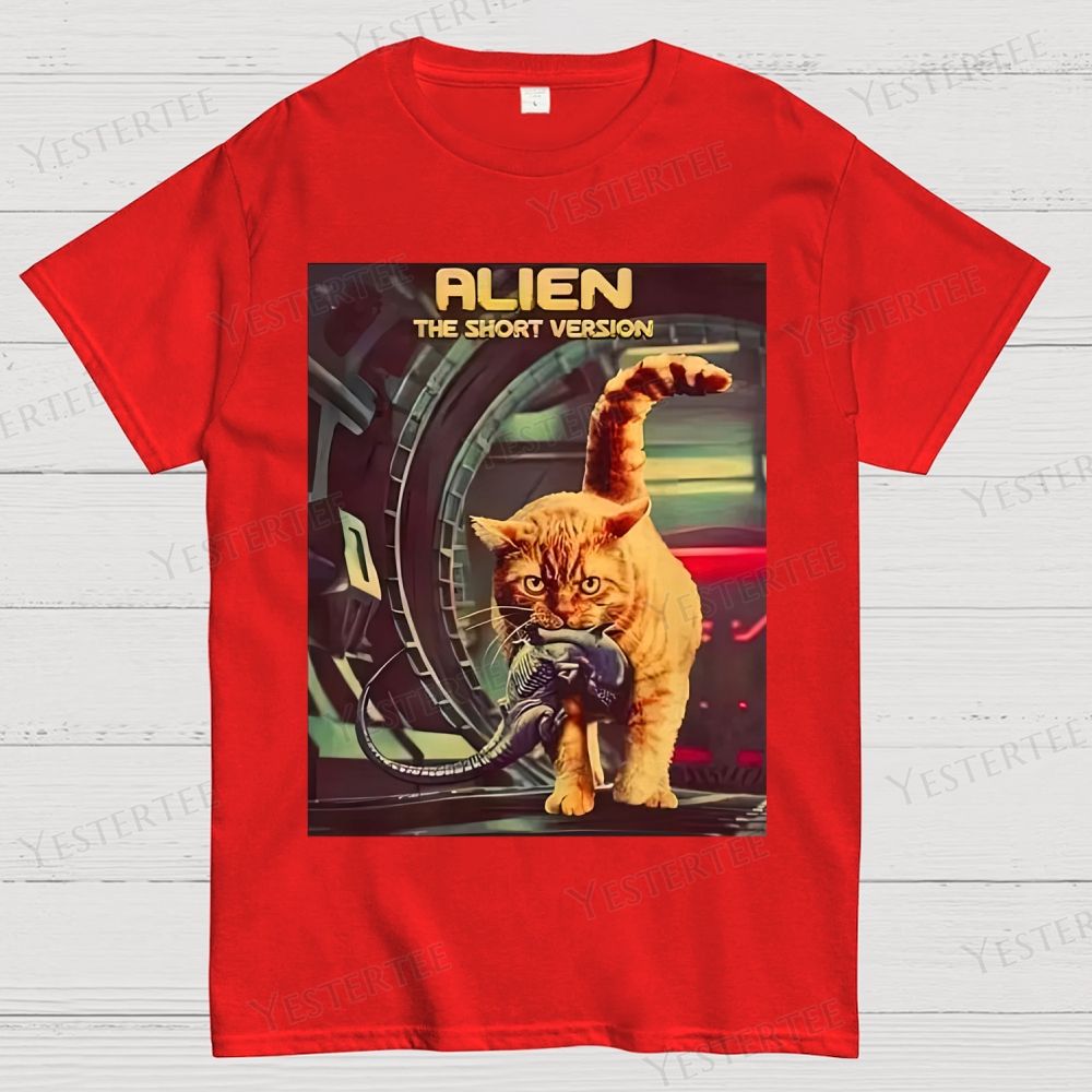 Sci-Fi Cosmic Cat Cotton T-shirt 