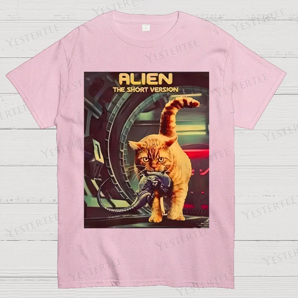Sci-Fi Cosmic Cat Cotton T-shirt 