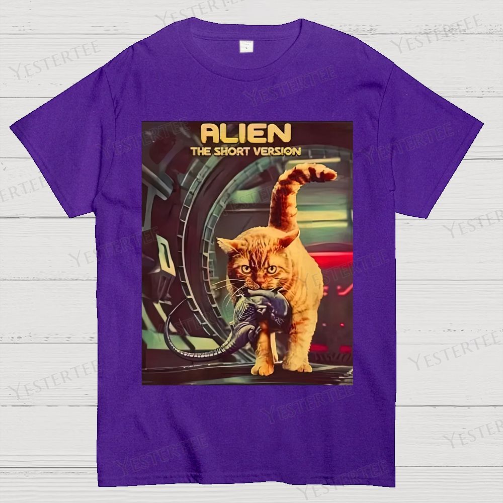 Sci-Fi Cosmic Cat Cotton T-shirt 