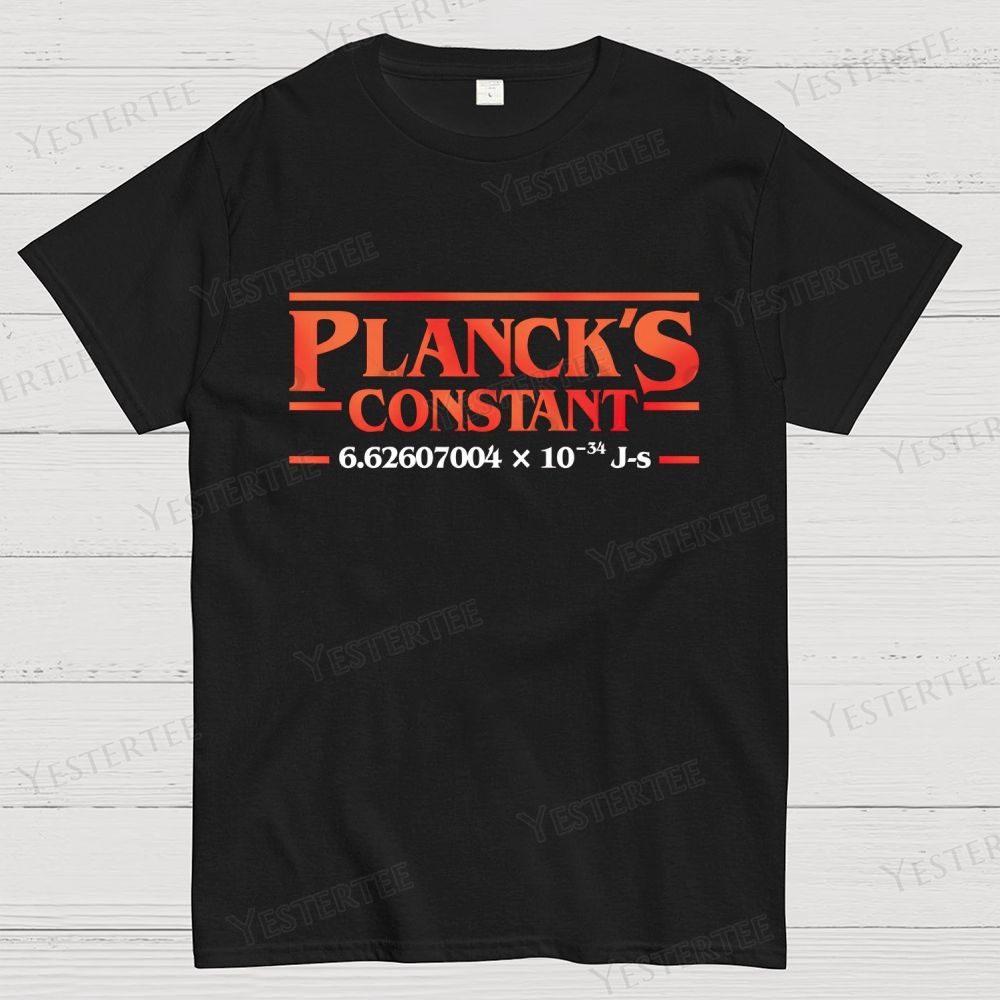 Retro "Planck's Constant" Science Graphic Cotton T-shirt