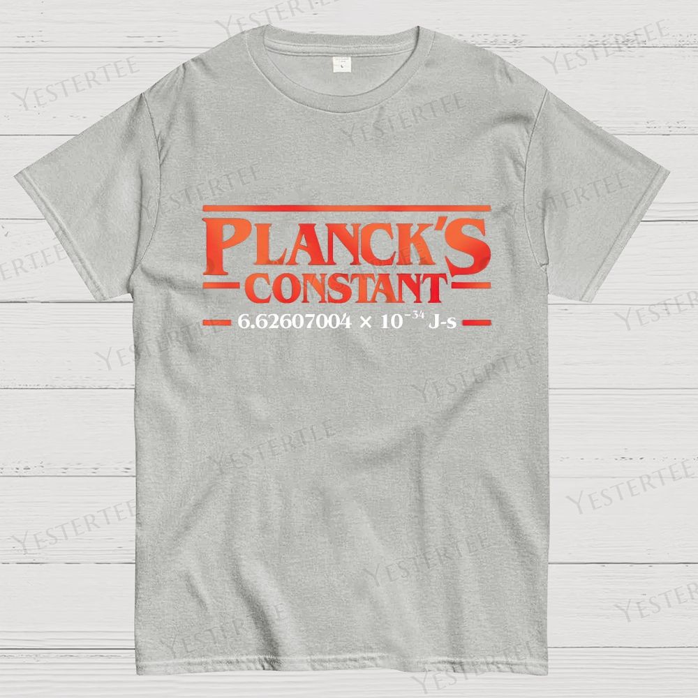 Retro "Planck's Constant" Science Graphic Cotton T-shirt
