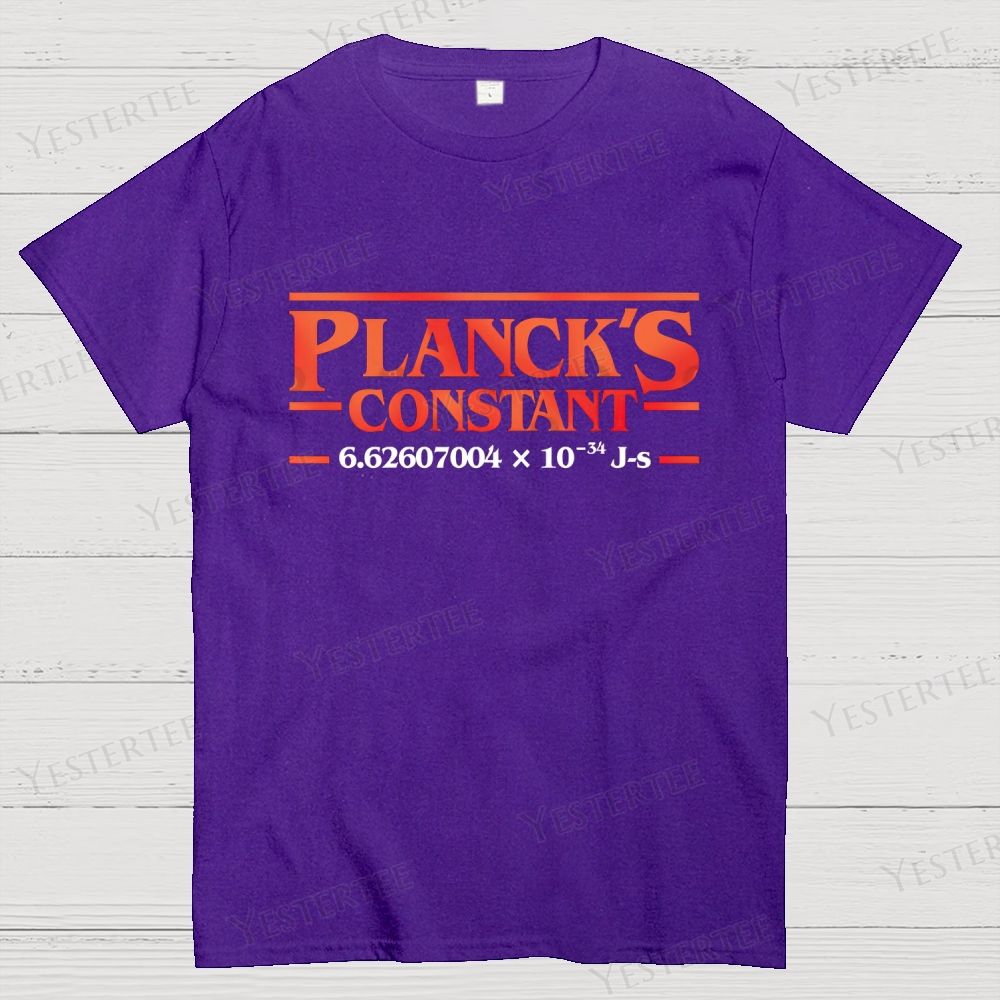 Retro "Planck's Constant" Science Graphic Cotton T-shirt