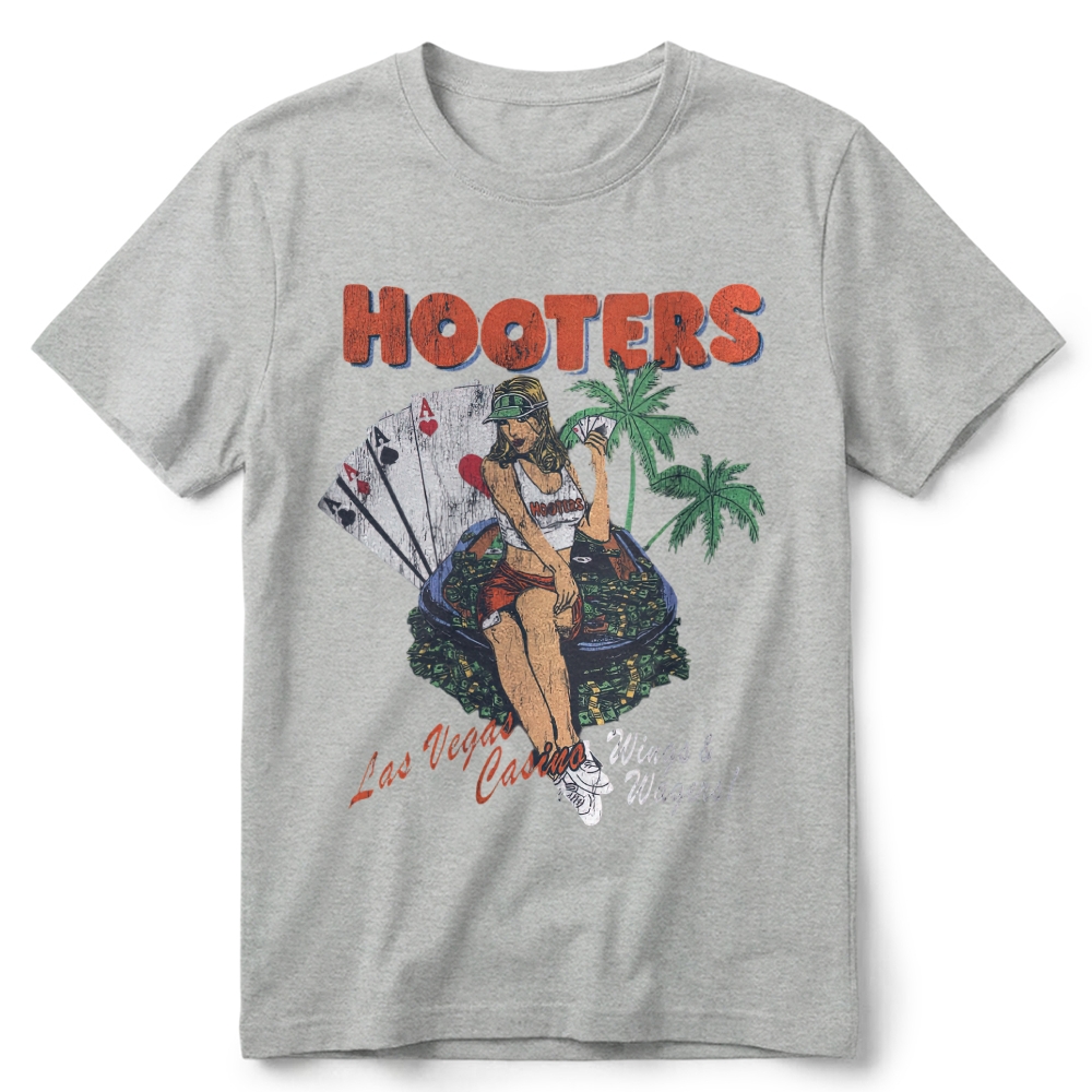 Y2K Hooter 'Wings And Wagers' Retro Cotton T-Shirt 