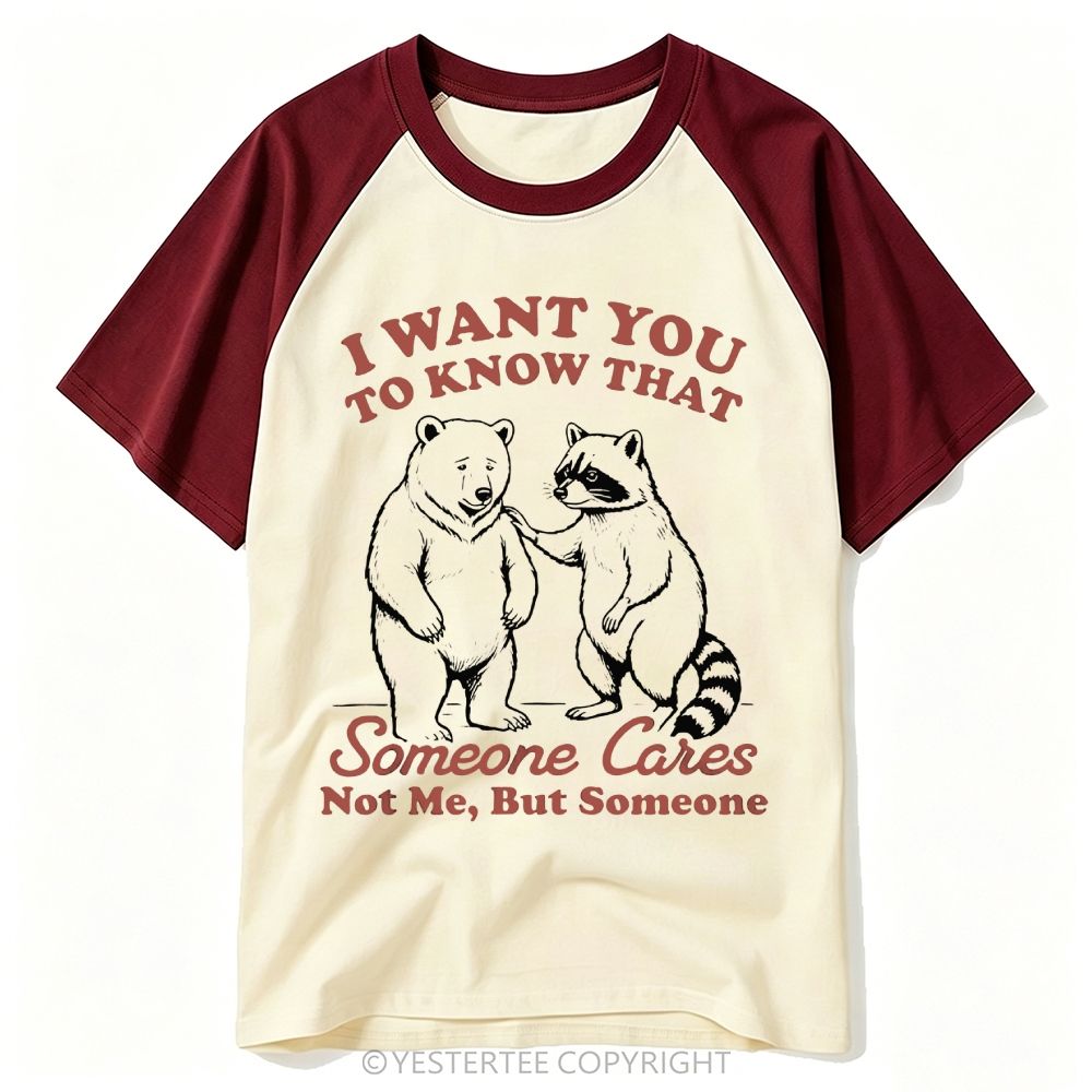 Vintage Sketch Bear Raccoon Sarcastic Comfort Baseball T-shirt