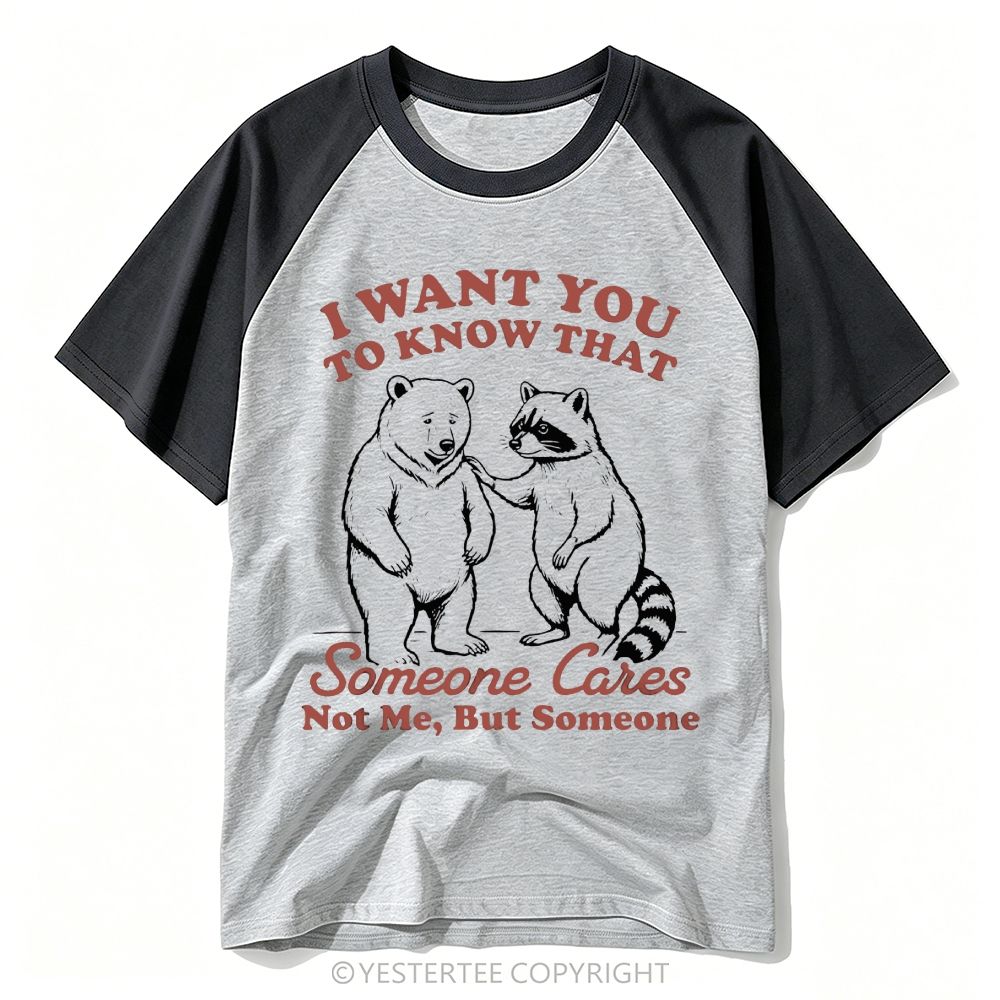 Vintage Sketch Bear Raccoon Sarcastic Comfort Baseball T-shirt